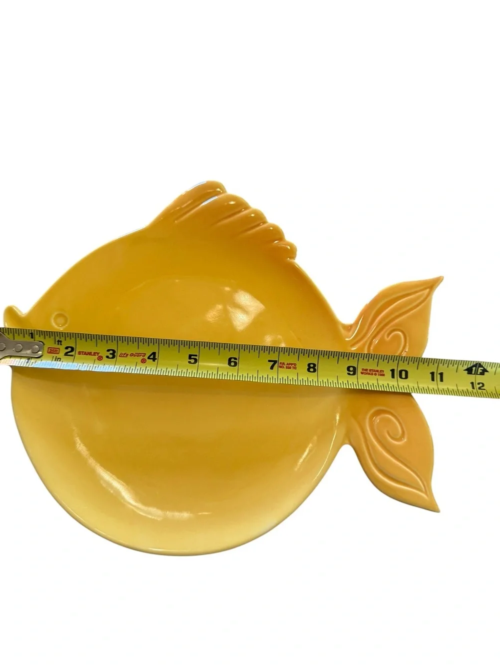 Set of 6 Ceramic Fish Plates Coastal Blue Green Yellow Beach House